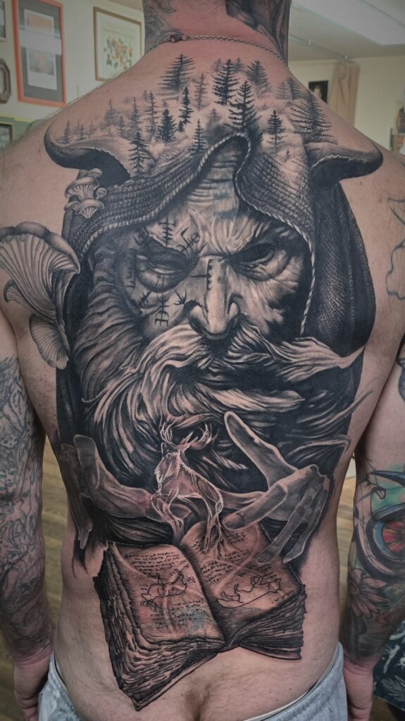 black & grey - realistic tattoo